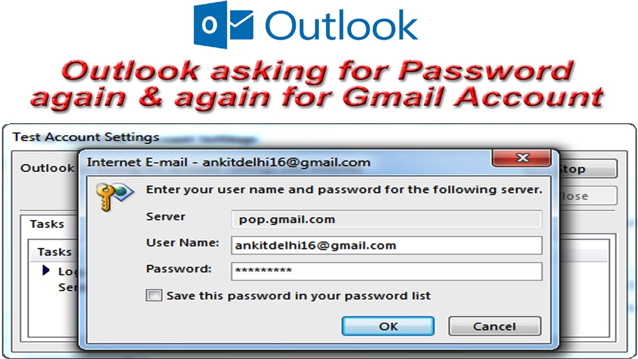 outlook 2016 keeps asking for password mac